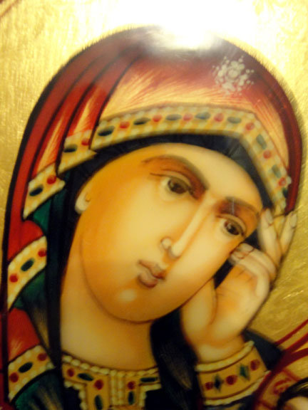 Handmade Lacquer Box, Virgin Mary & Child, Russia