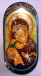 Handmade Lacquer Box, Virgin Mary & Child, Russia