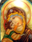 Handmade Lacquer Box, Virgin Mary & Child, Russia