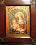 Virgin Mary Original Oil Painting - Madona del Saber by Mendoza