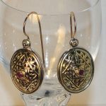Large Oval Ruby Wire Earrings by Konstantino