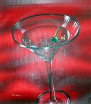 Red Martini by Tarnine - Original Oil Painting 20