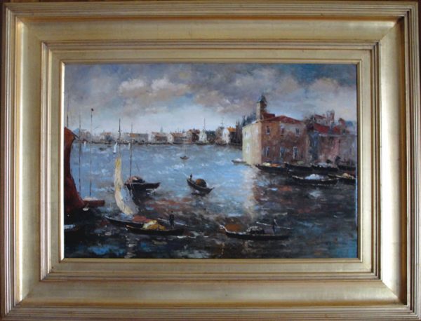 Venice Canal Scene - Original Oil Painting