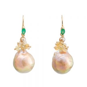 Japanese Kasumiga Pearl Earrings by Kimberlin Brown