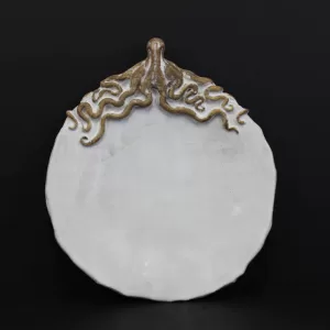 Octopus Dinner Plates in Mediterranean White by Shayne Greco